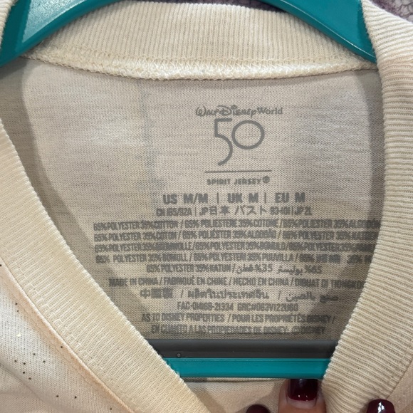 Cream Long Sleeve Sweatshirt with Gold Disney 50th anniversary shirt. - Picture 2 of 4